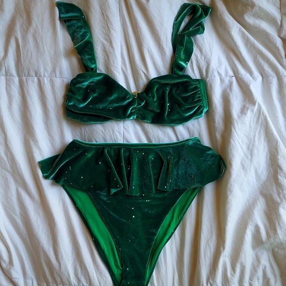 NWOT Beach Riot Set Small velvet sparkle - Picture 1 of 8